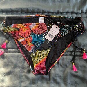 La Blanca Bikini Bottom, Floral, Size 14